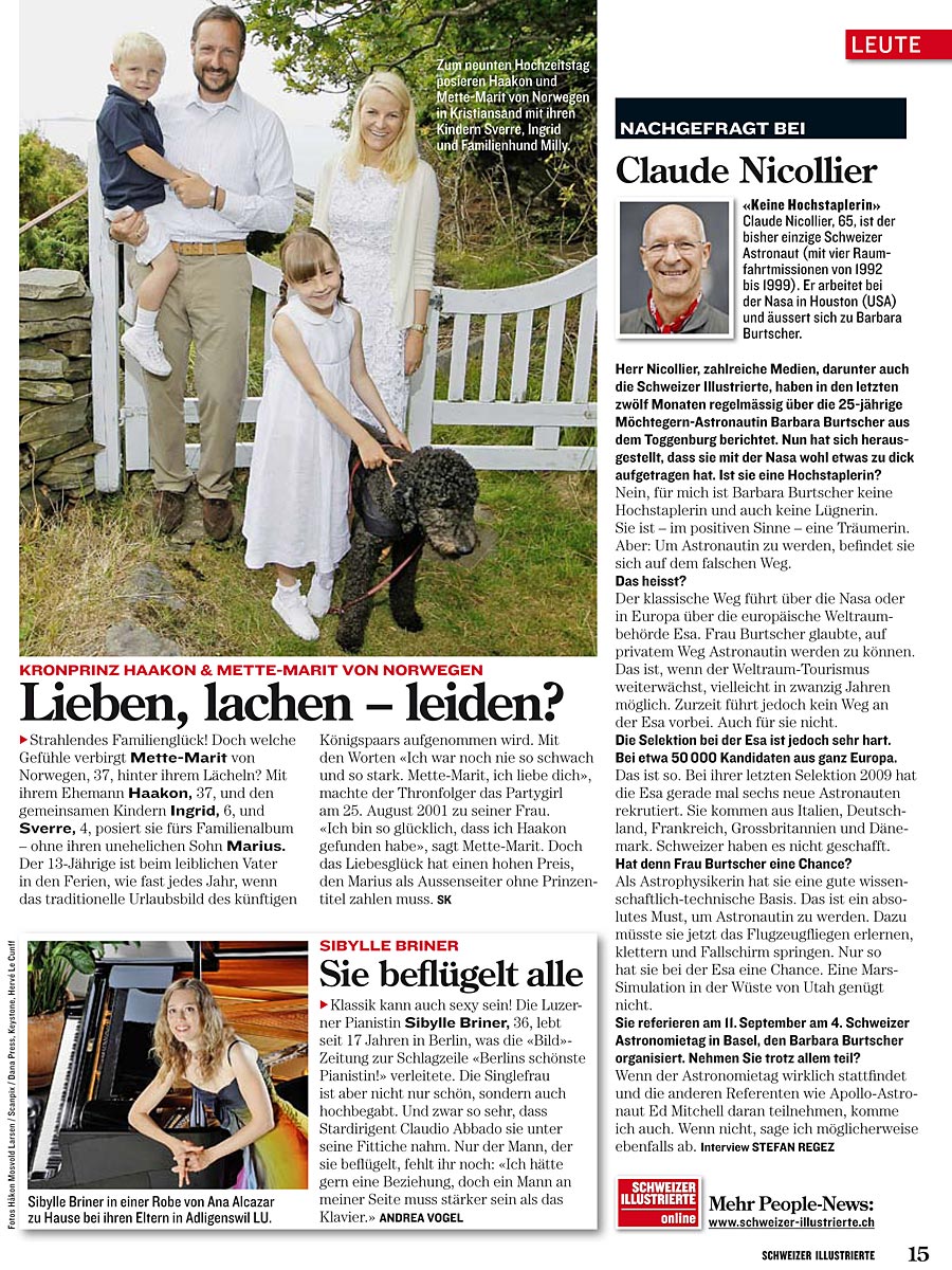 Sibylle Briner in der Schweizer Illustrierten