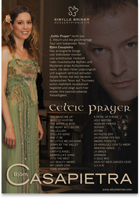 Programm Celtic Prayer von Bj&ouml;rn Casapietra